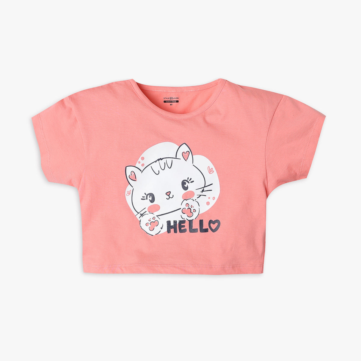 Girl's Regular Fit Printed T-Shirt