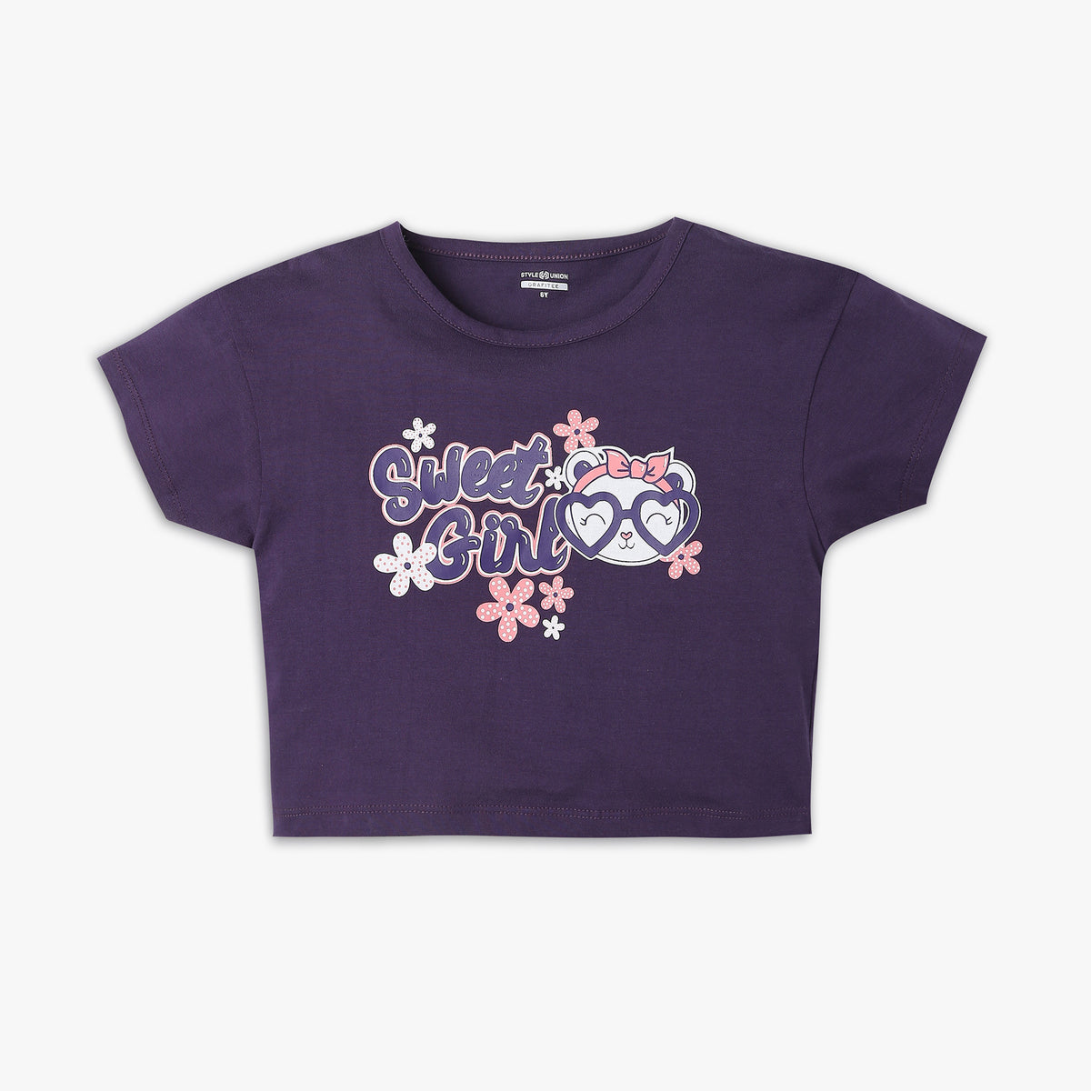 Girl's Regular Fit Graphic T-Shirt