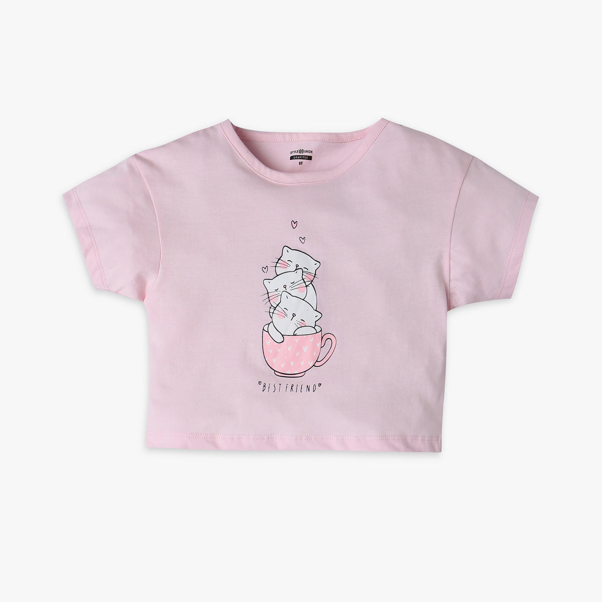 Girl's Regular Fit Printed T-Shirt