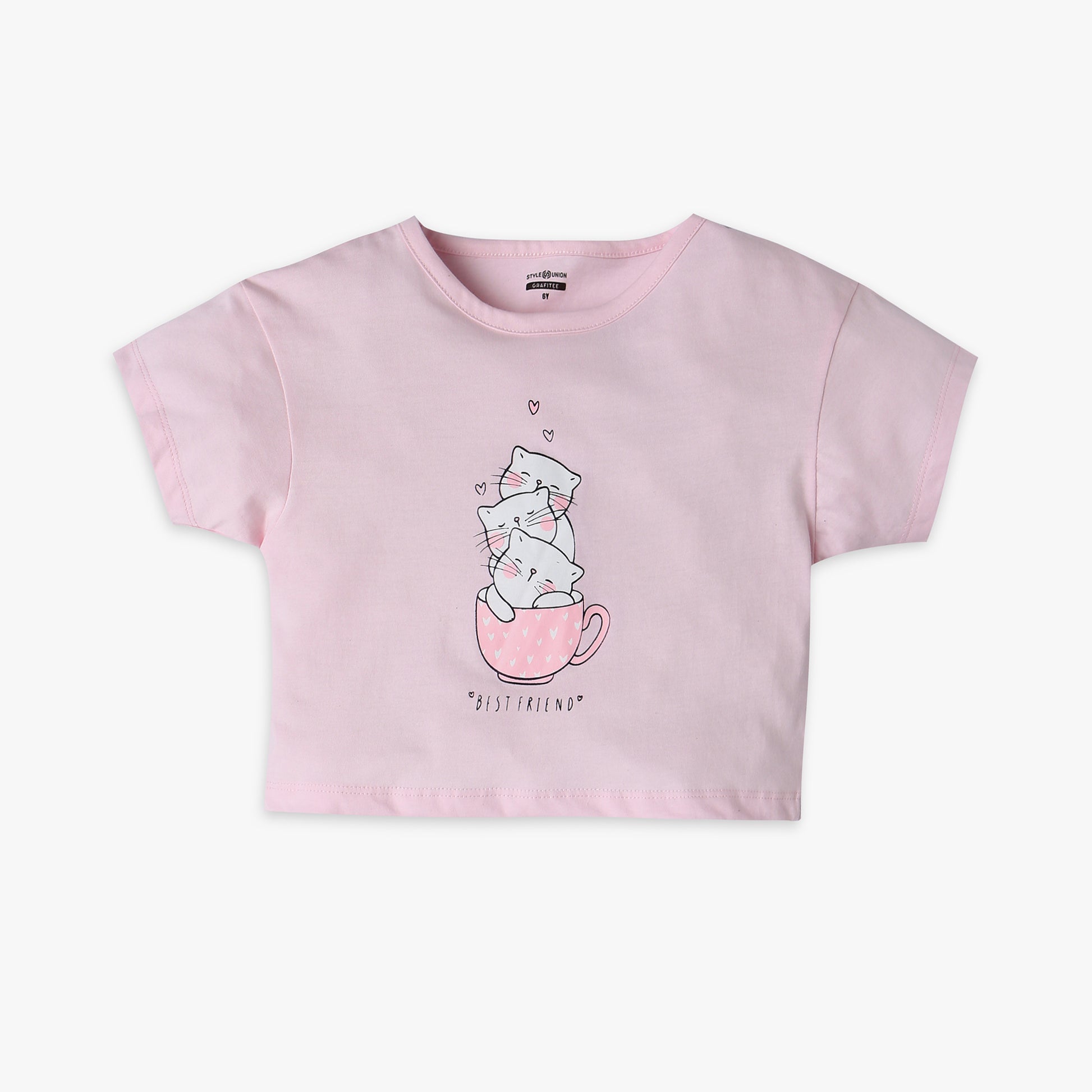 Girl's Regular Fit Printed T-Shirt