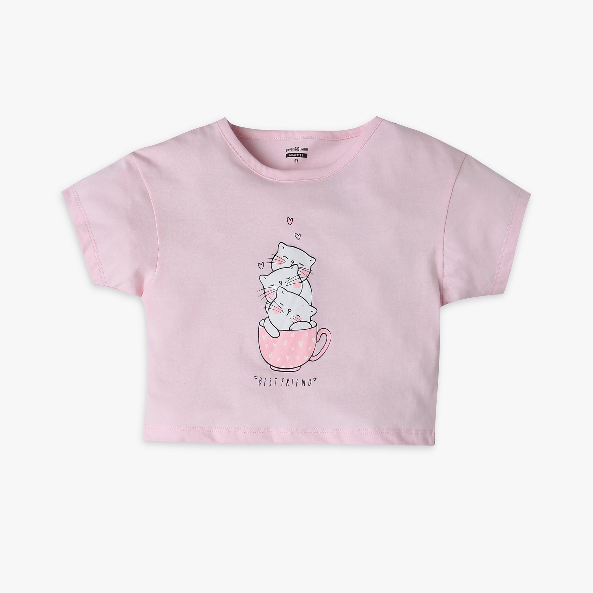 Girl's Regular Fit Printed T-Shirt