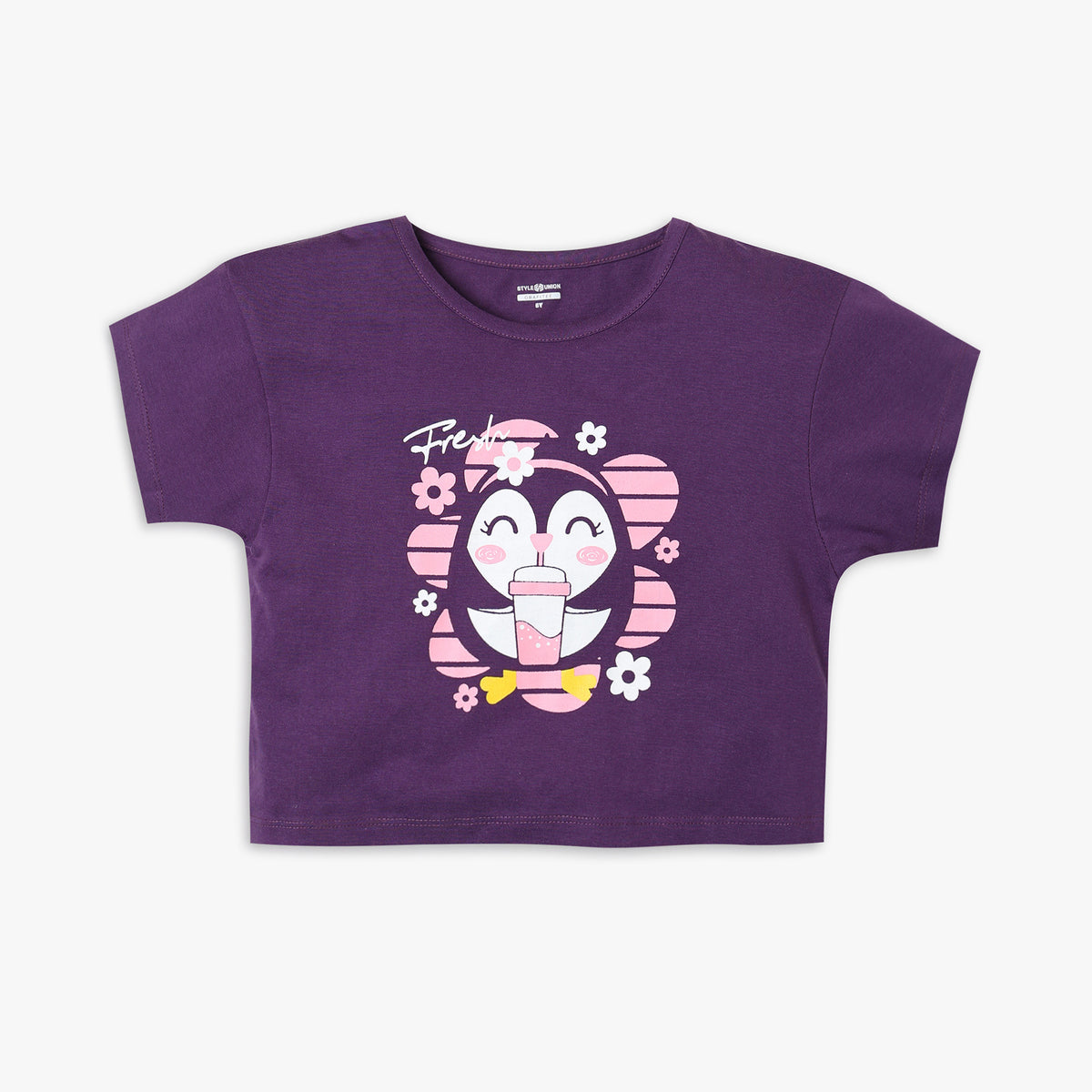 Girl's Regular Fit Printed T-Shirt