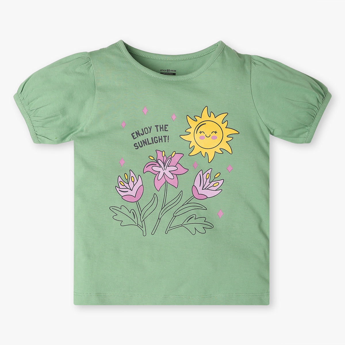 Girls Regular Fit Graphic T-Shirt