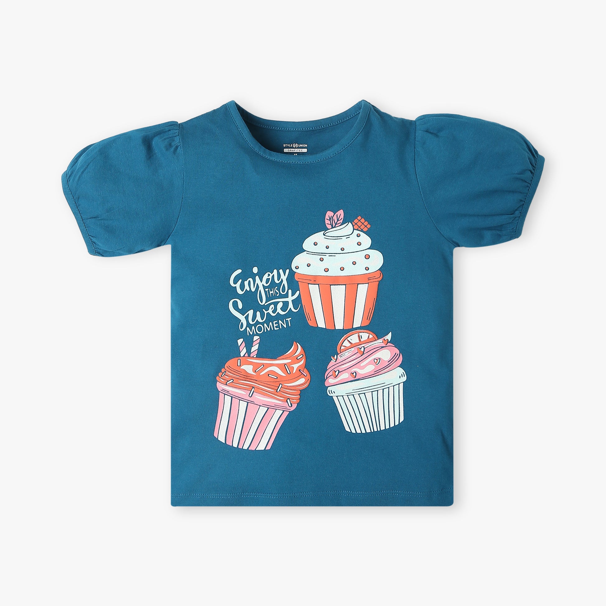 Girls Regular Fit Graphic T-Shirt