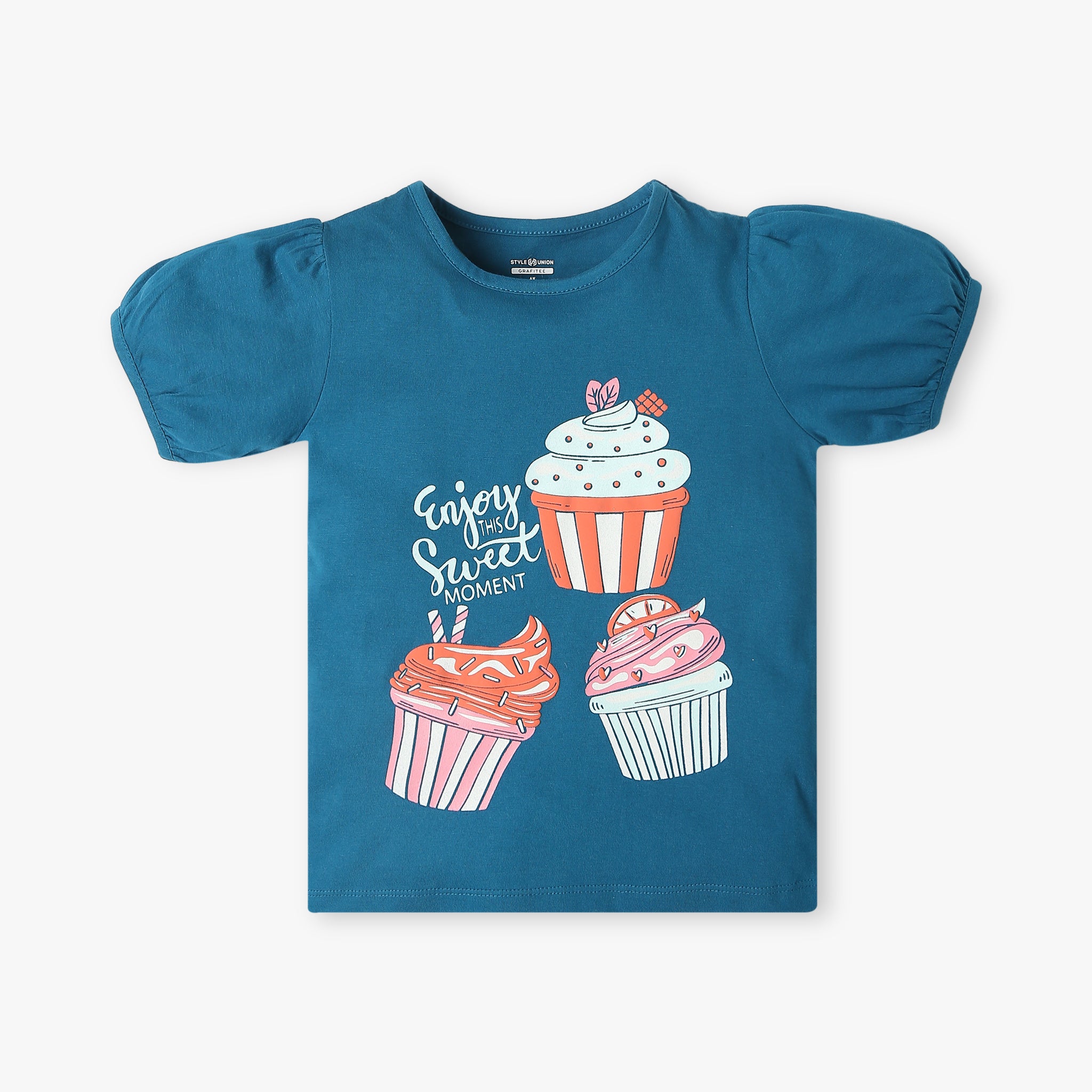 Girls Regular Fit Graphic T-Shirt