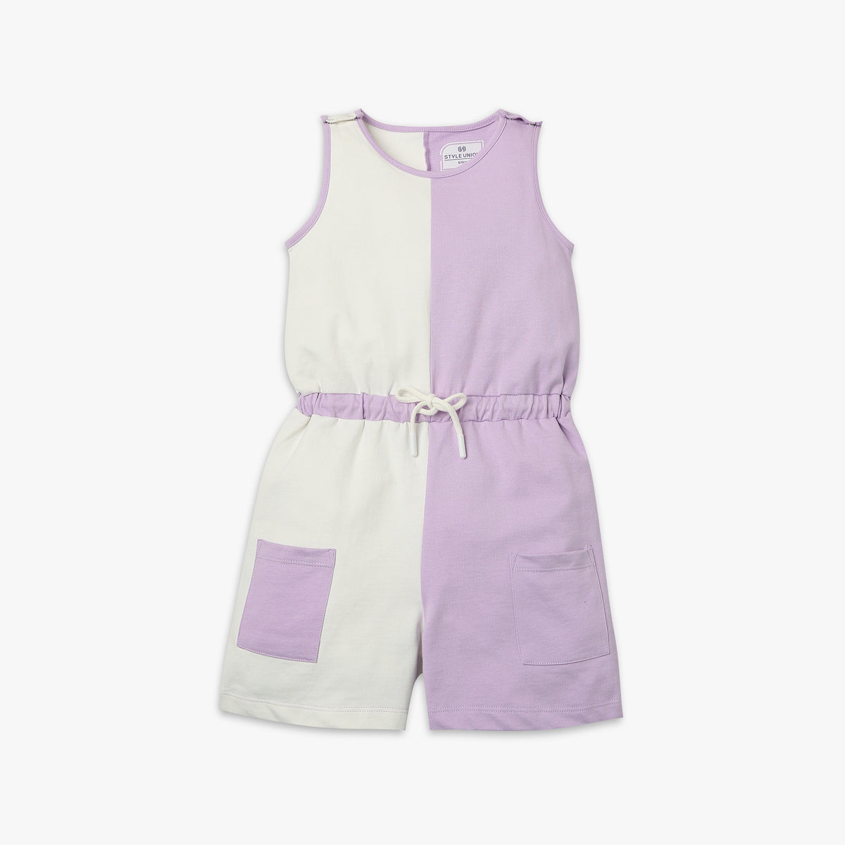 Girl's Regular Fit Solid Jumpsuit