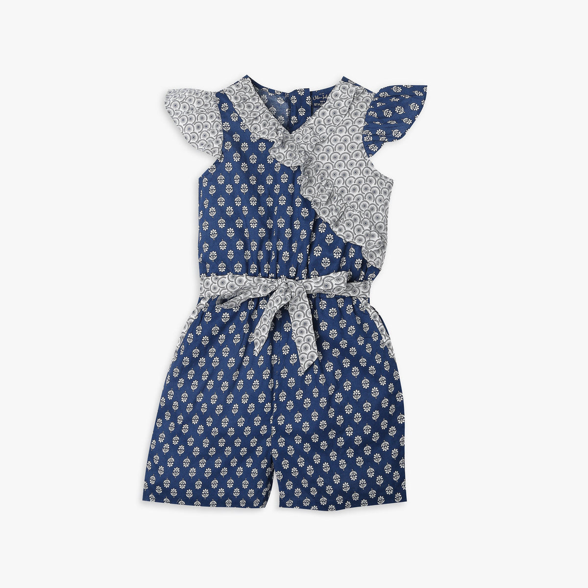 Girls Regular Fit Printed Jumpsuit