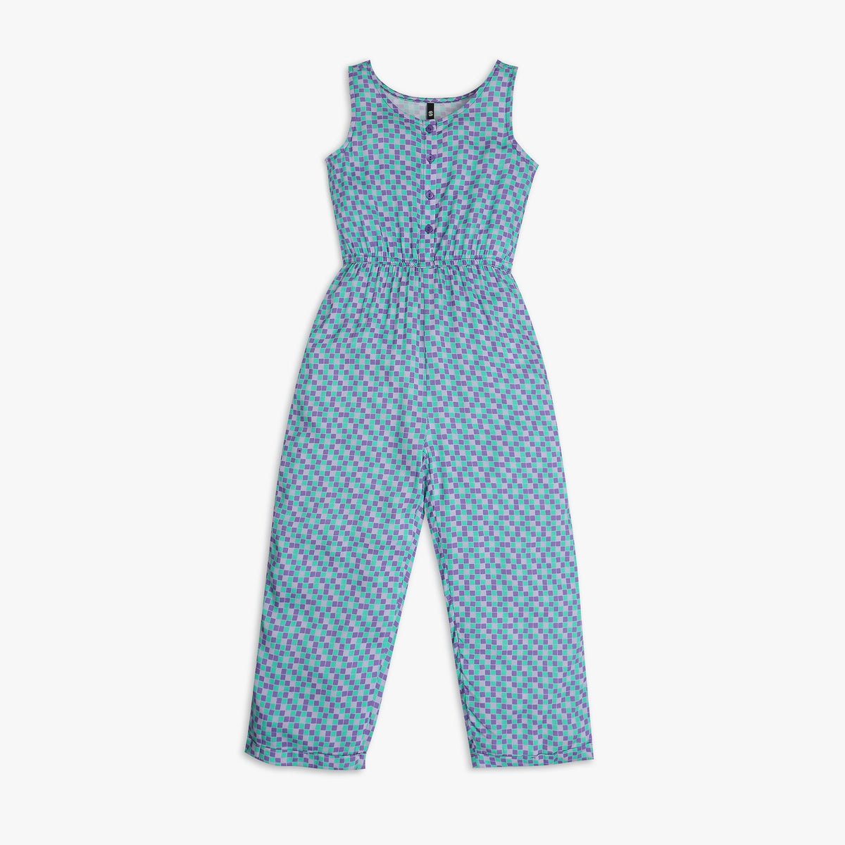 Girls Regular Fit Printed Jumpsuits