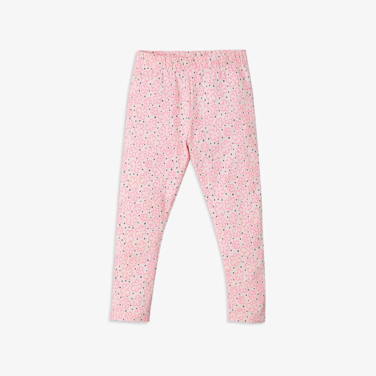 Girl's Skinny Fit Printed Mid Rise Leggings