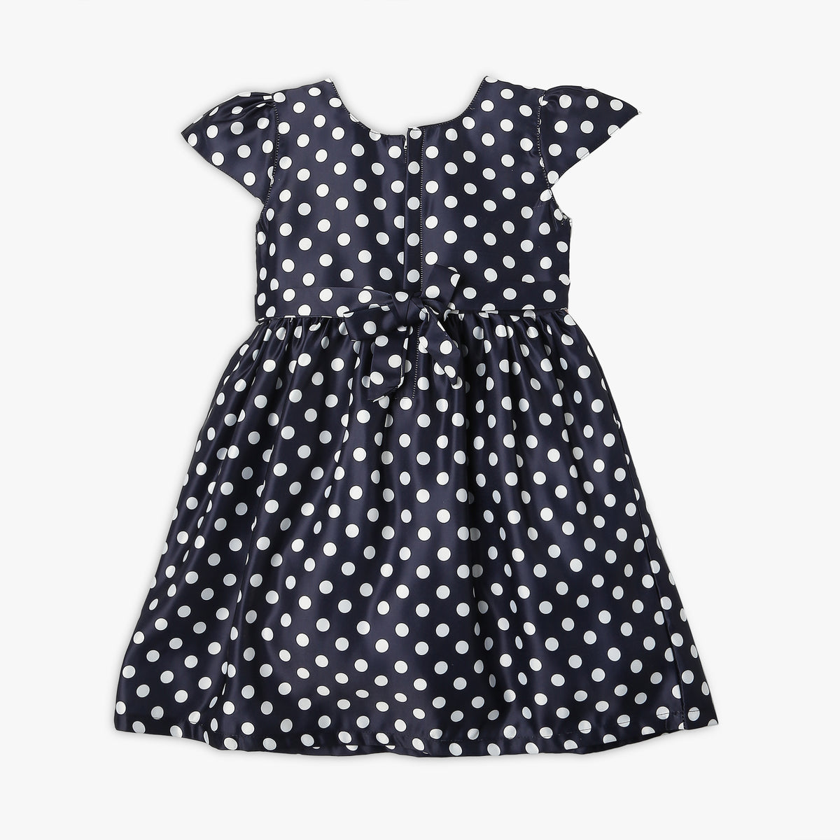 Girl's Regular Fit Polka Dot Frock