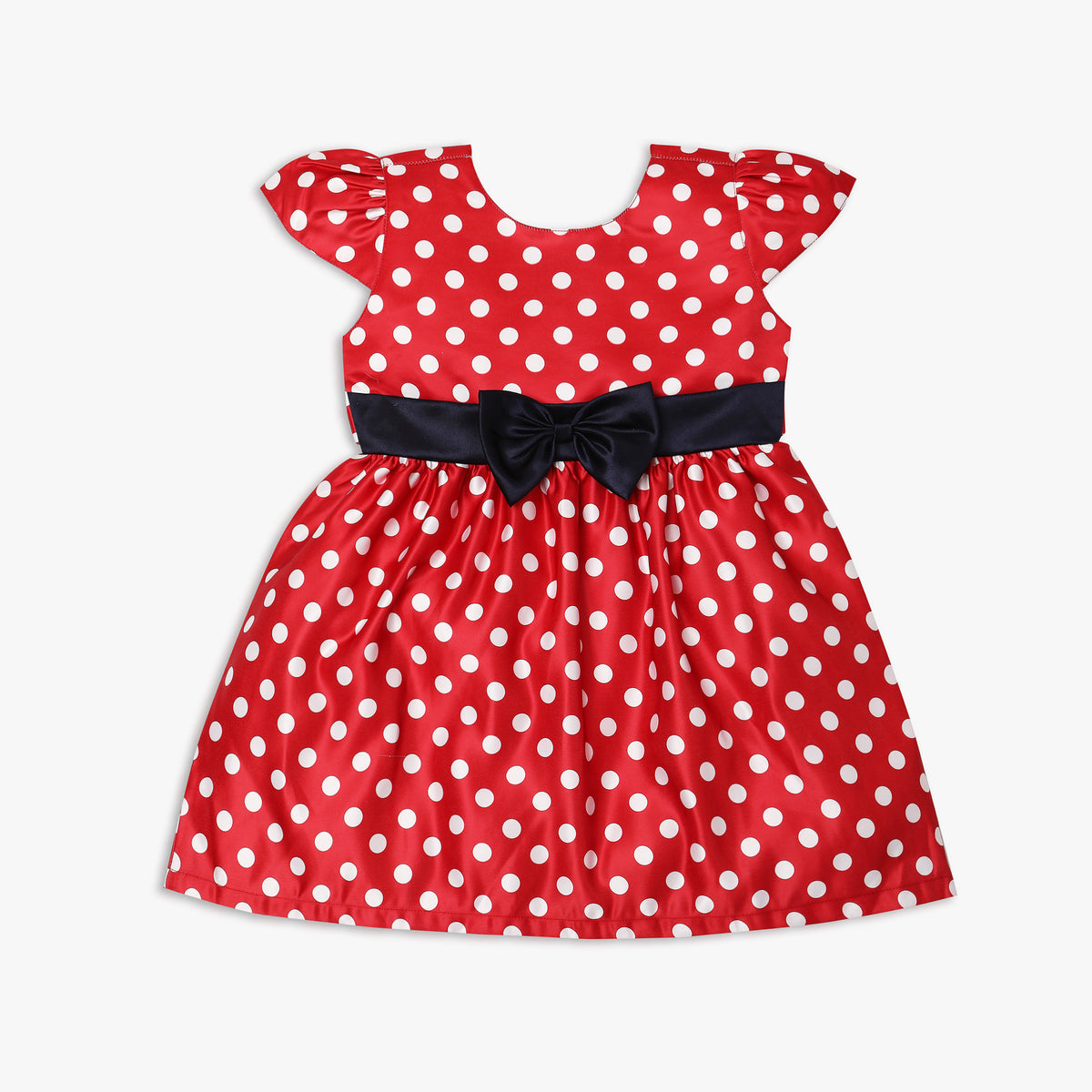 Girl's Regular Fit Polka Dot Frock