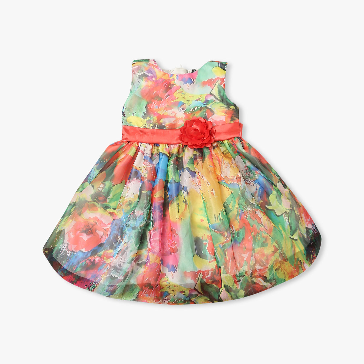 Girl's Regular Fit Printed Frock