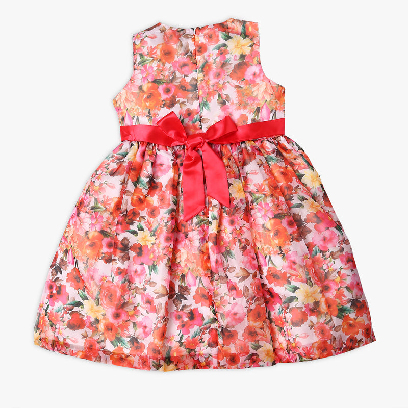 Girls Regular Fit Printed Frock