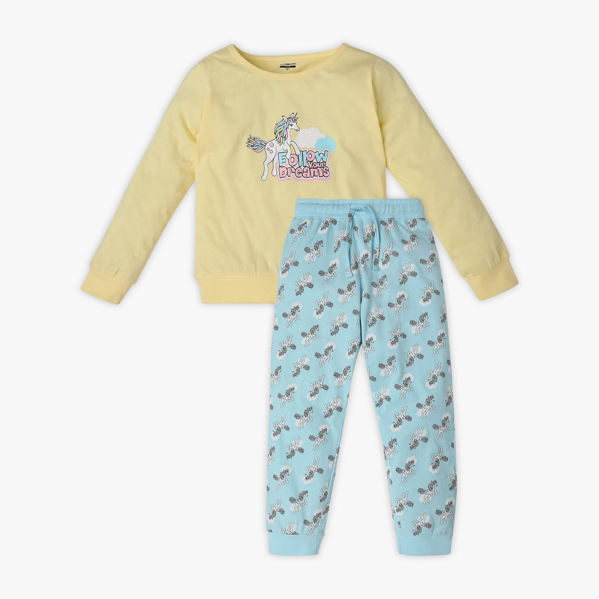 Girls Regular Fit Graphic Sleepwear Sets