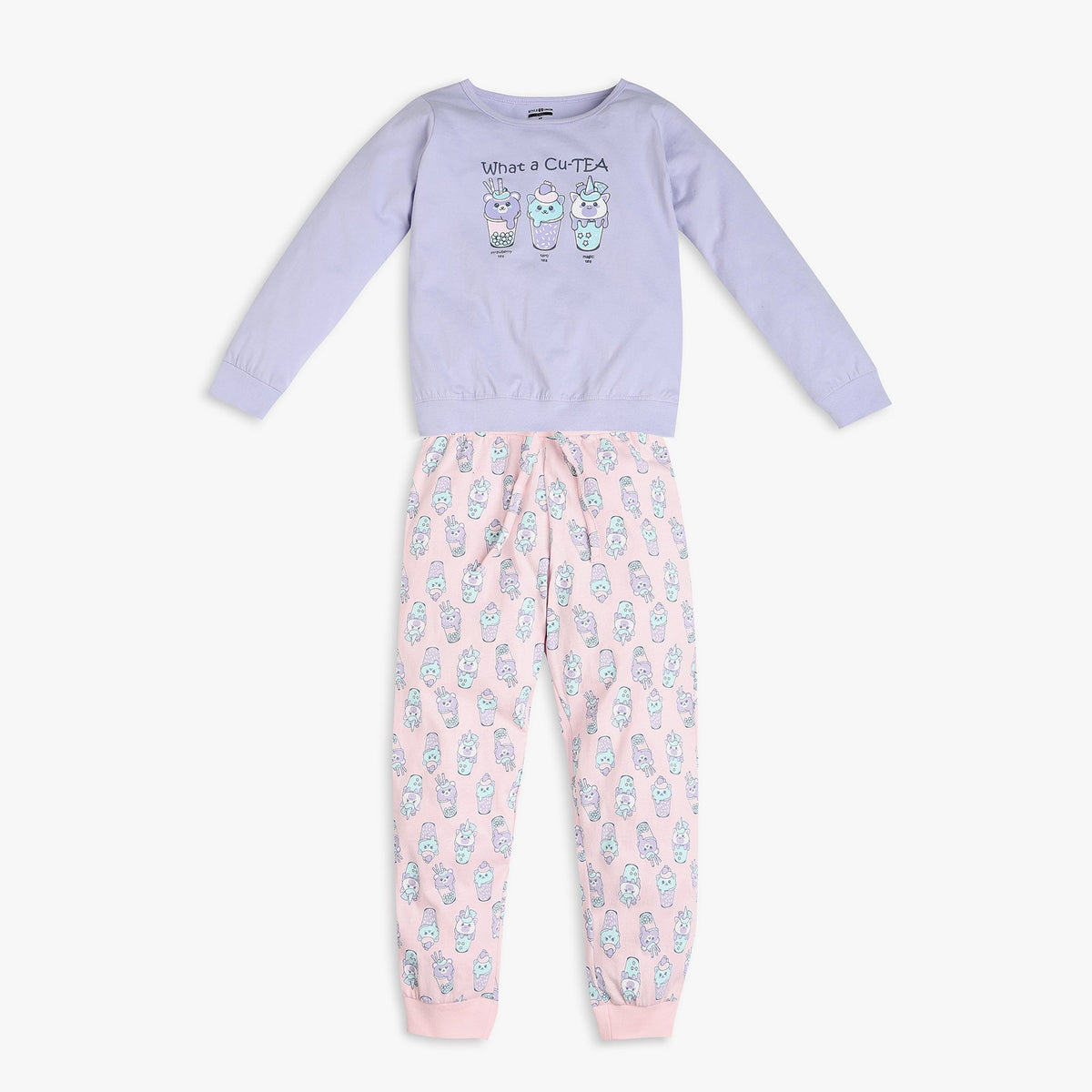 Girls Regular Fit Graphic Sleepwear Sets