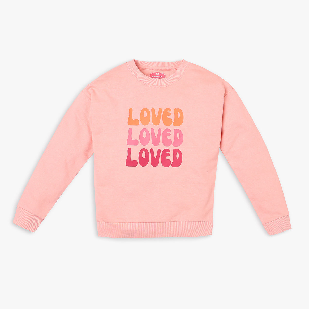 Girl's Regular Fit Printed Sweat Tees