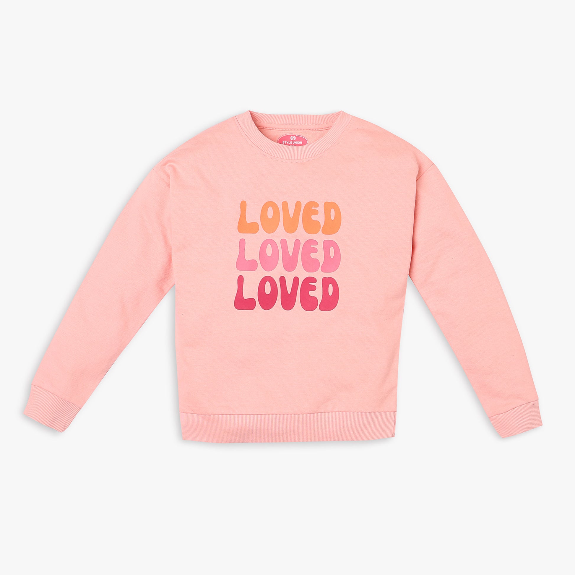 Girl's Regular Fit Printed Sweat Tees