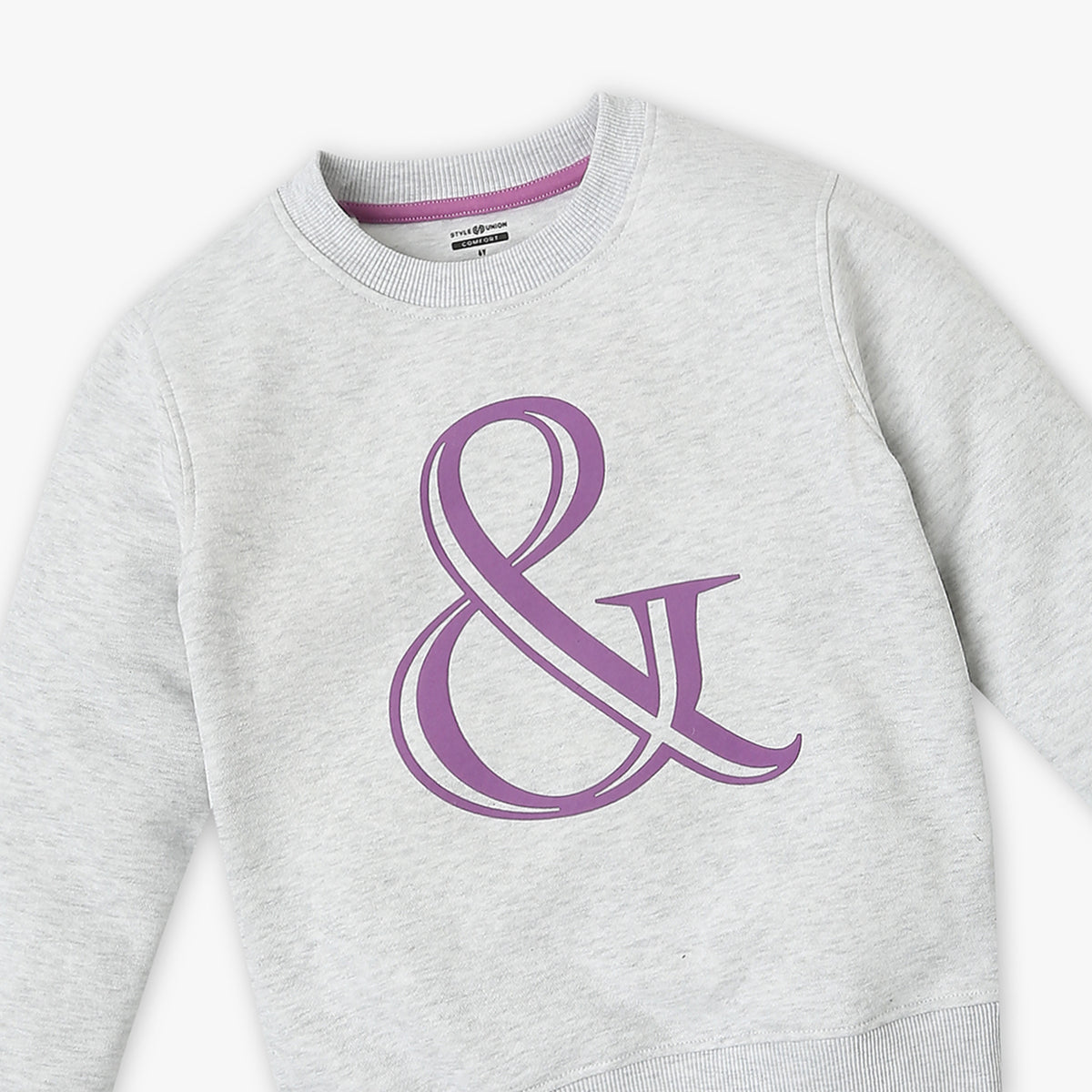 Girl's Regular Fit Graphic Sweat Tees