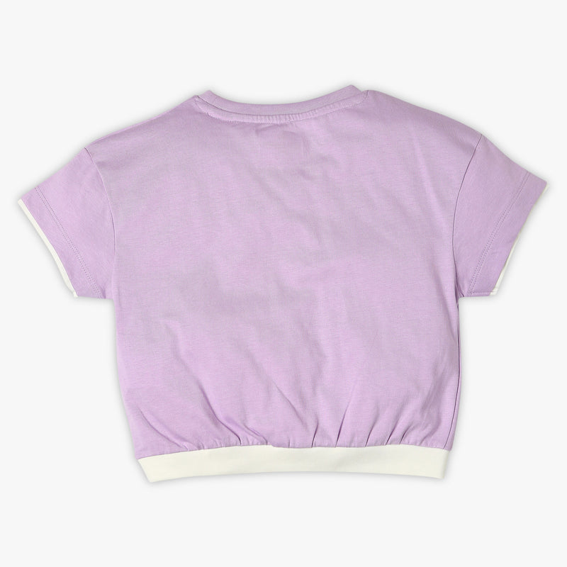 Girl's Regular Fit Solid T-Shirt