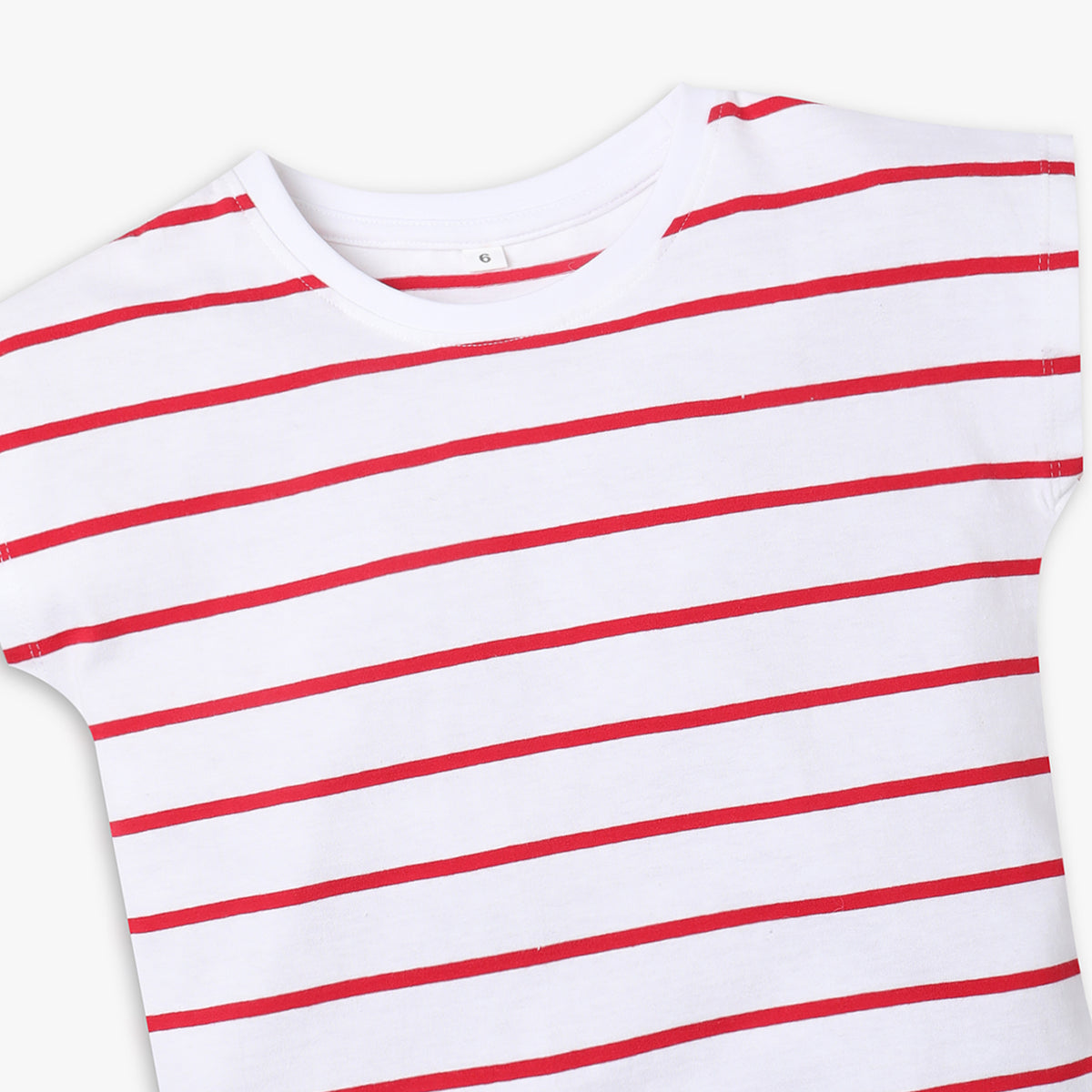 Girls Regular Fit Striped T-Shirt