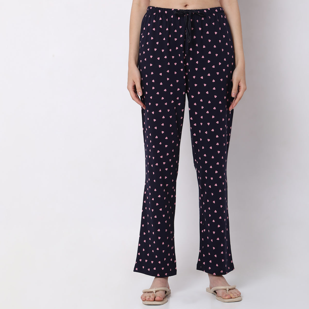 Regular Fit Printed Mid Rise Pyjamas