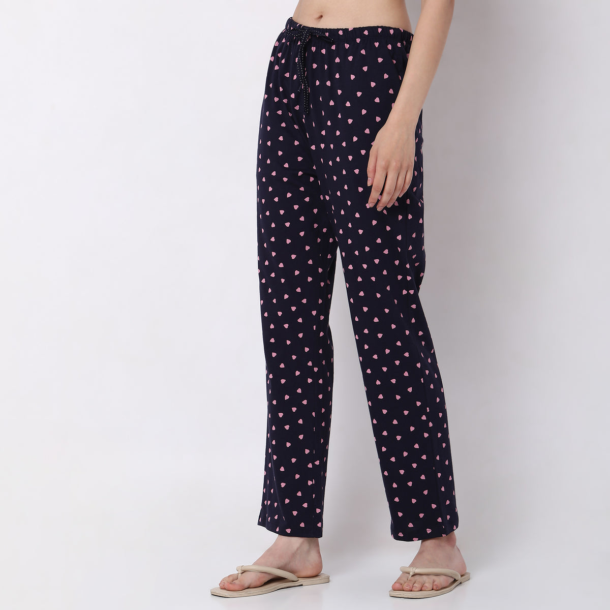 Regular Fit Printed Mid Rise Pyjamas