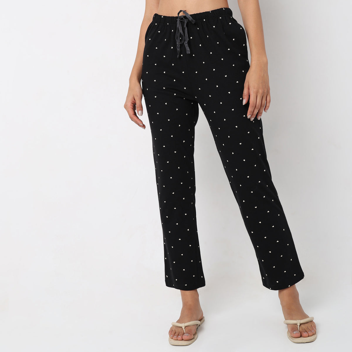 Regular Fit Printed Mid Rise Pyjamas