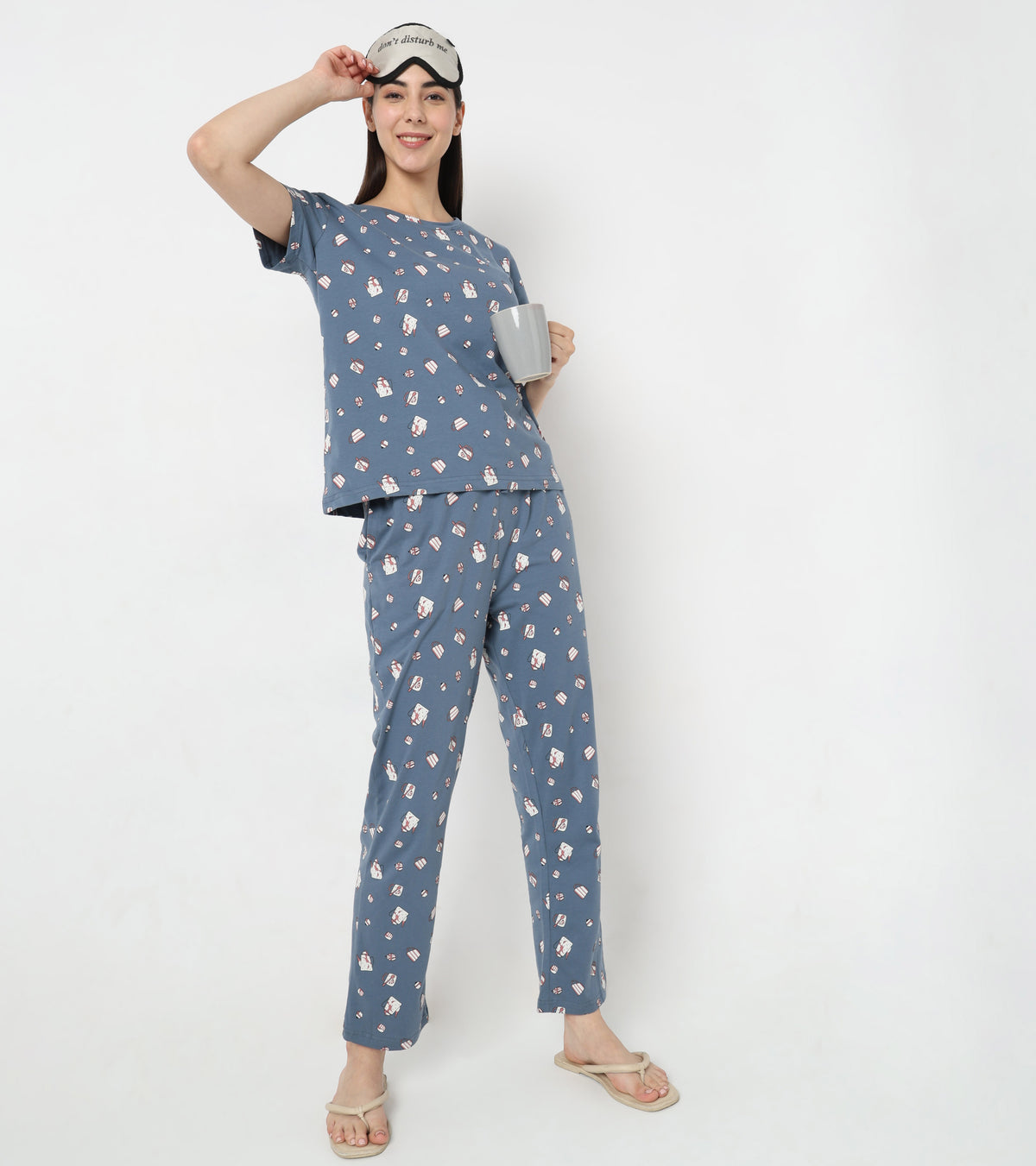 Regular Fit Printed Mid Rise Pyjamas