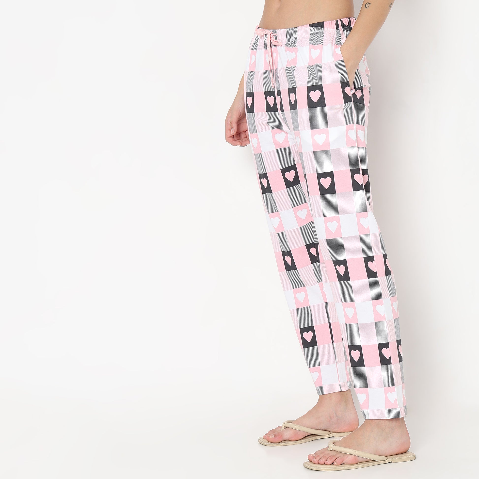 Regular Fit Printed Mid Rise Pyjamas