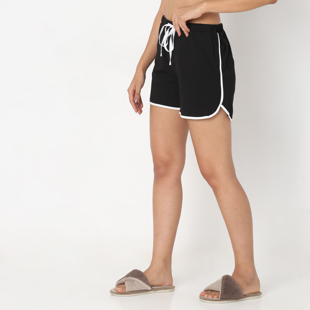 Regular Fit Solid Shorts