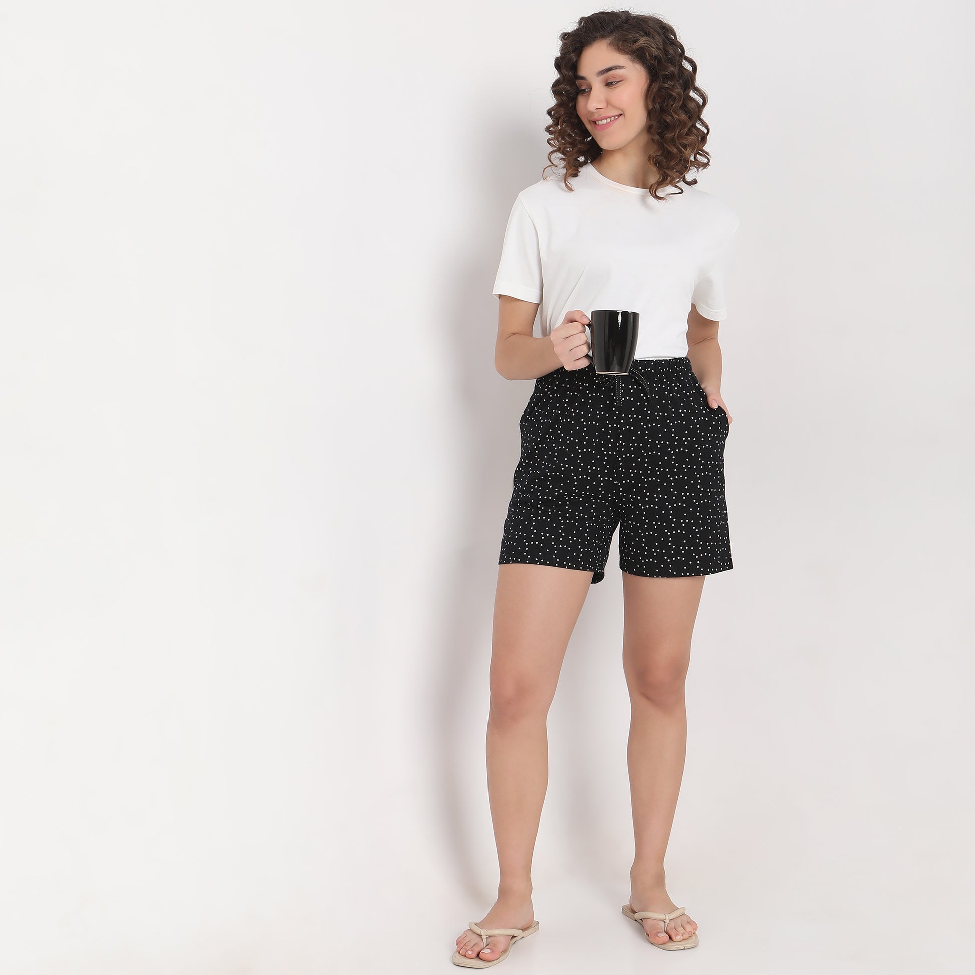 Regular Fit Printed Mid Rise Shorts