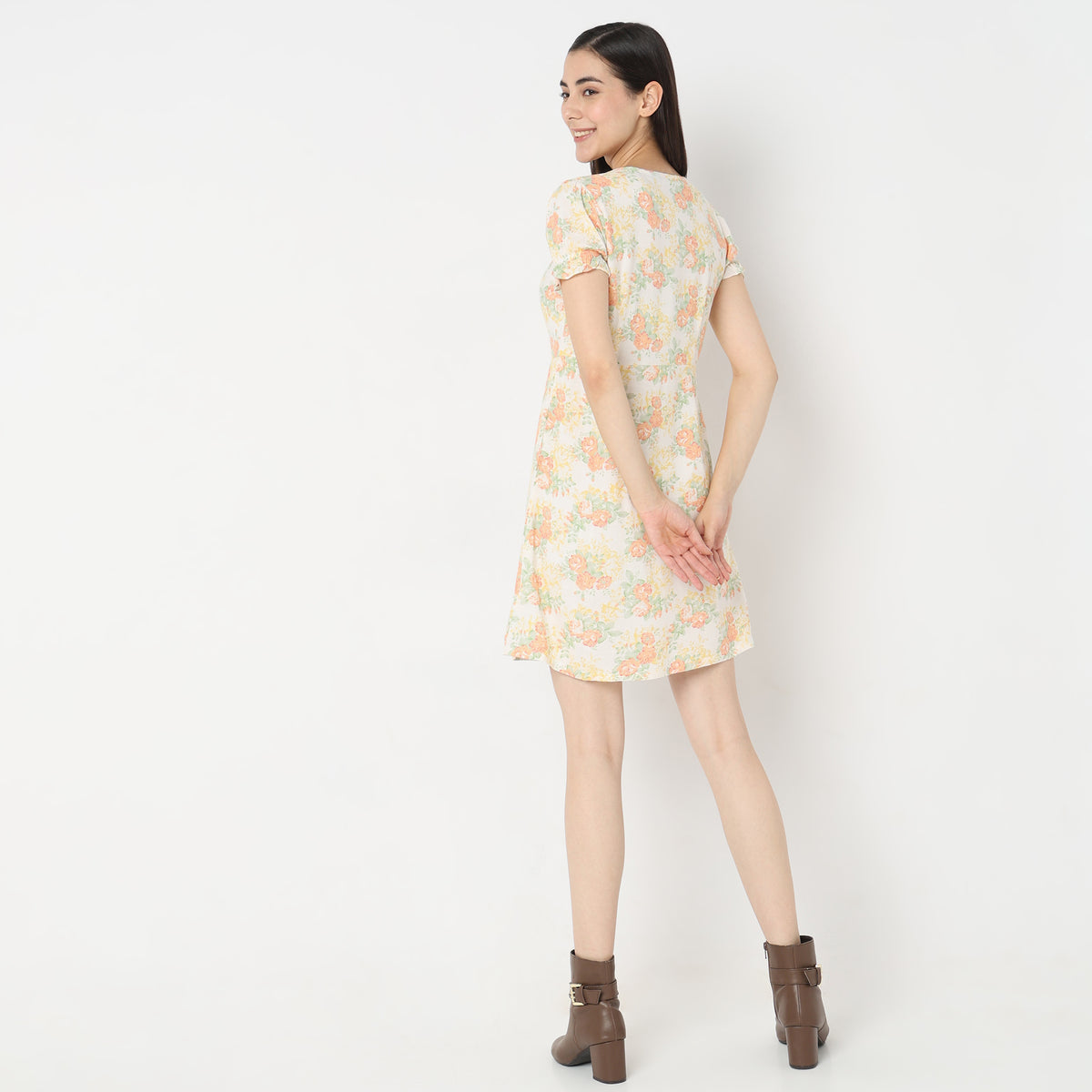 Regular Fit Floral Dress