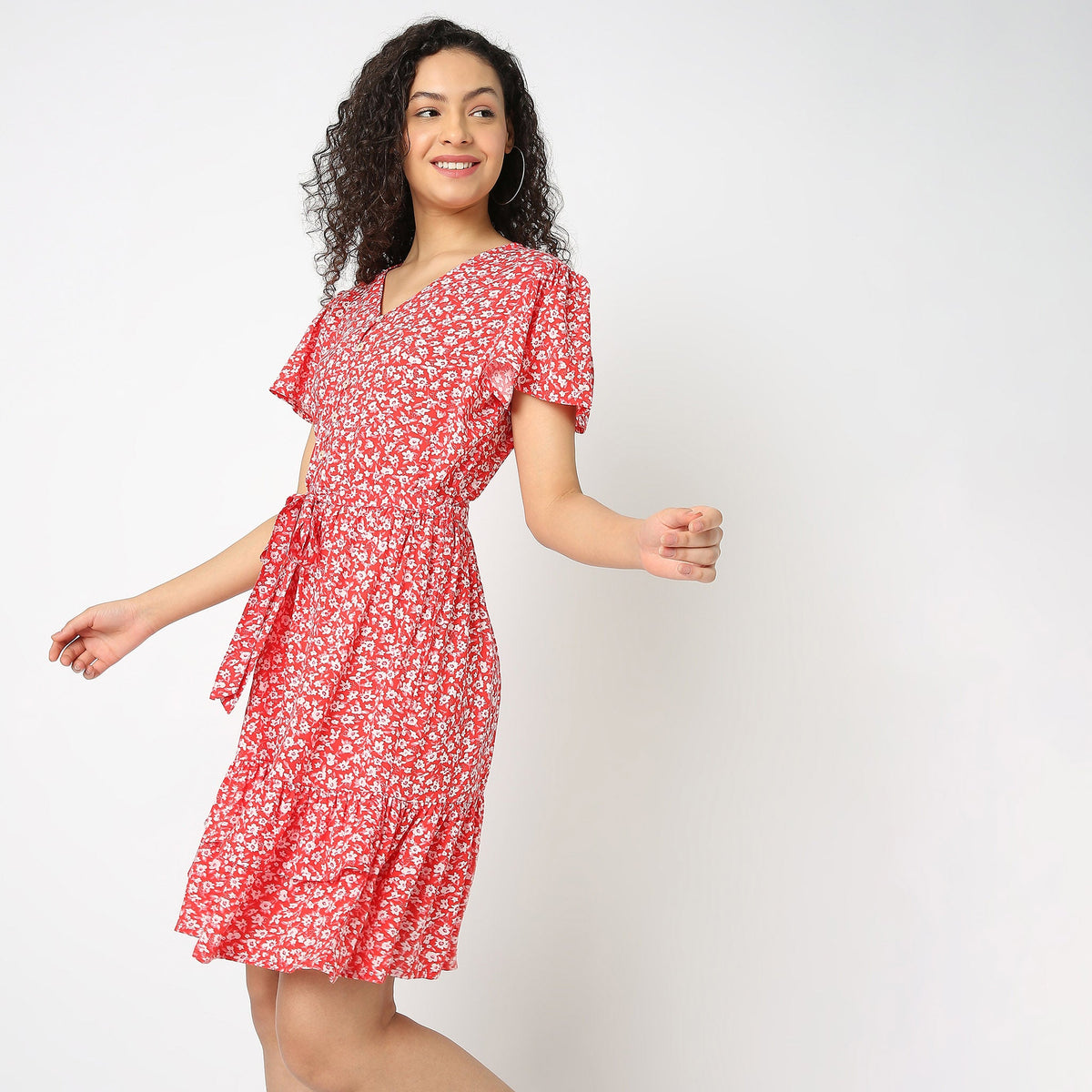 Women Wearing Regular Fit Floral Dress