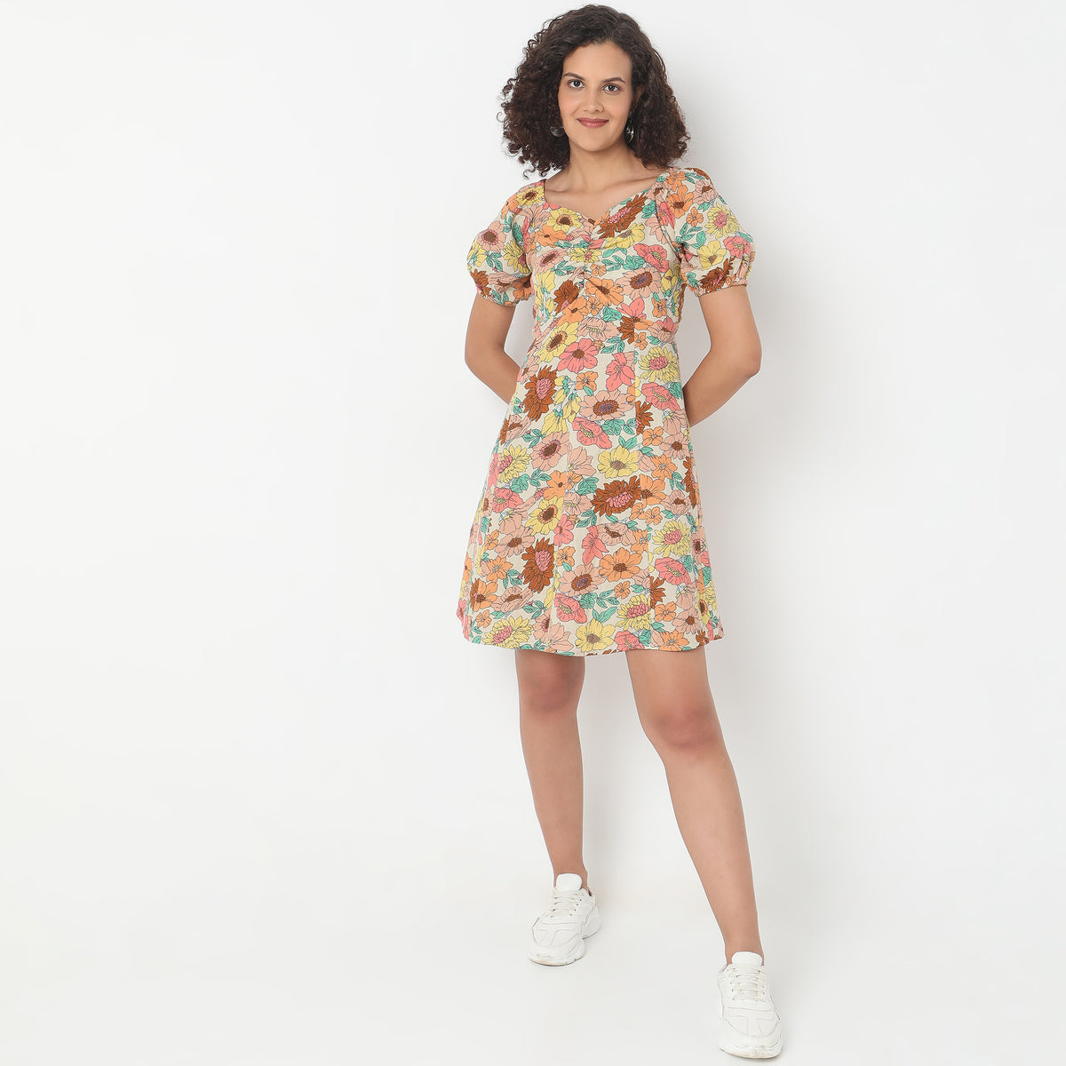 Regular Fit Printed Dress