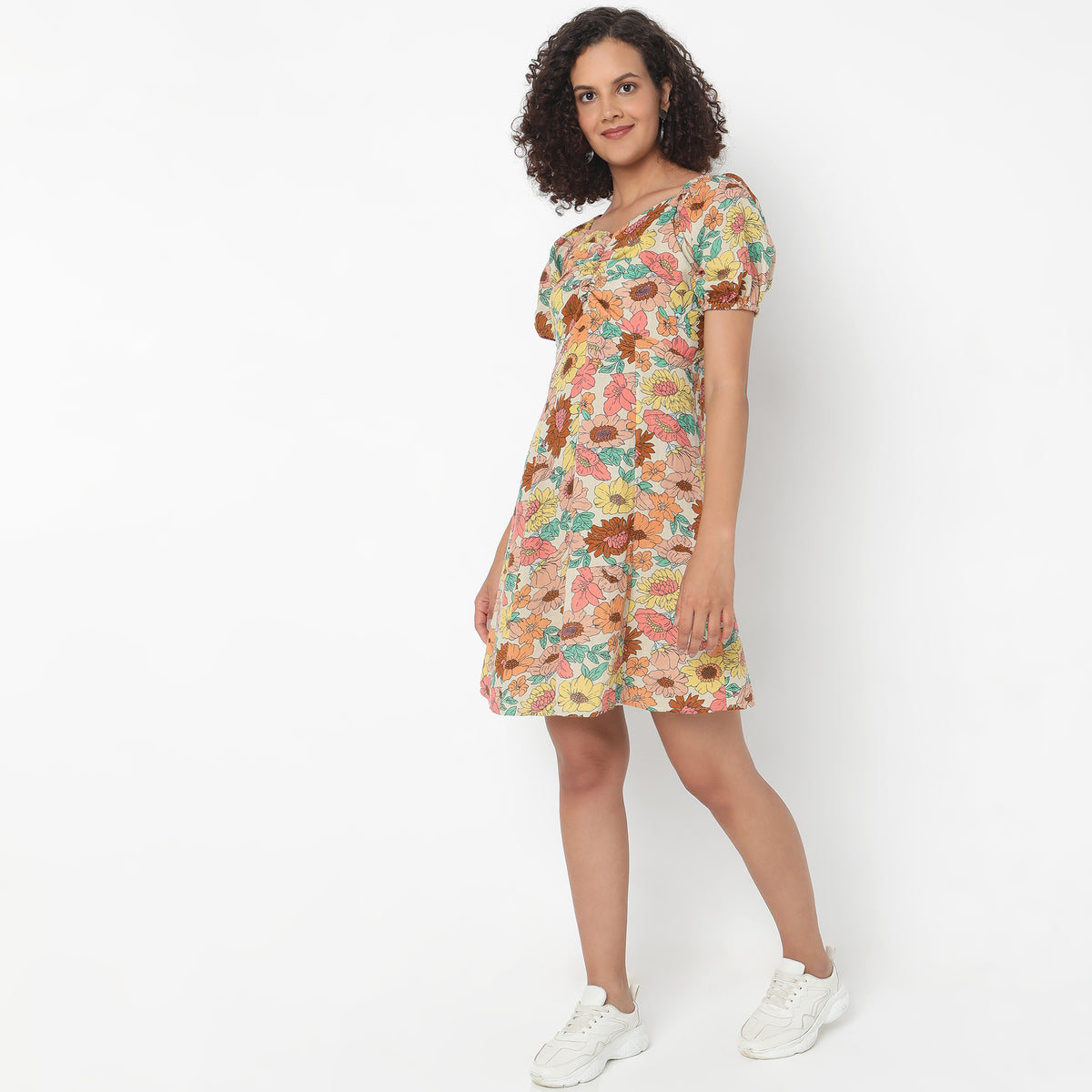 Regular Fit Printed Dress