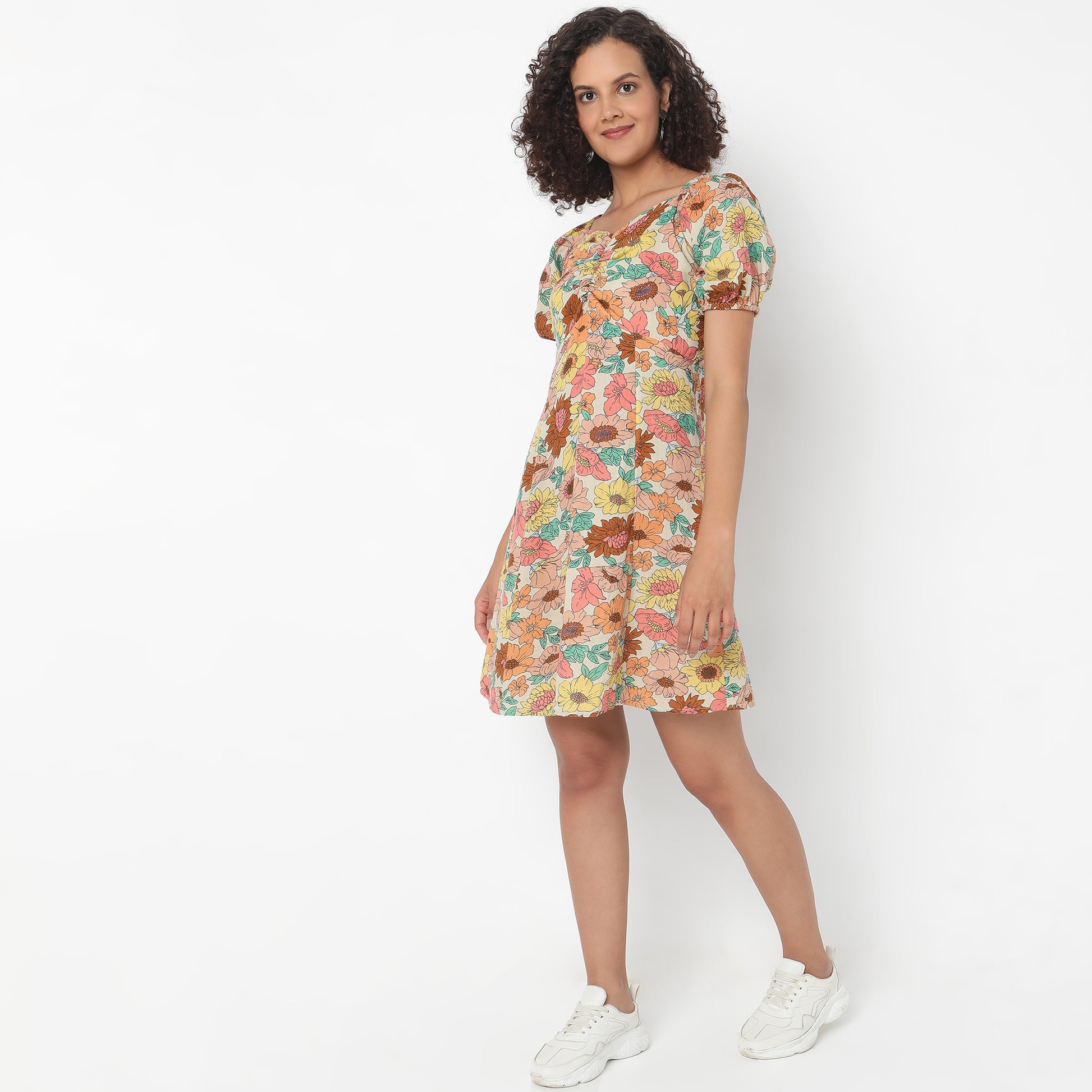 Regular Fit Printed Dress