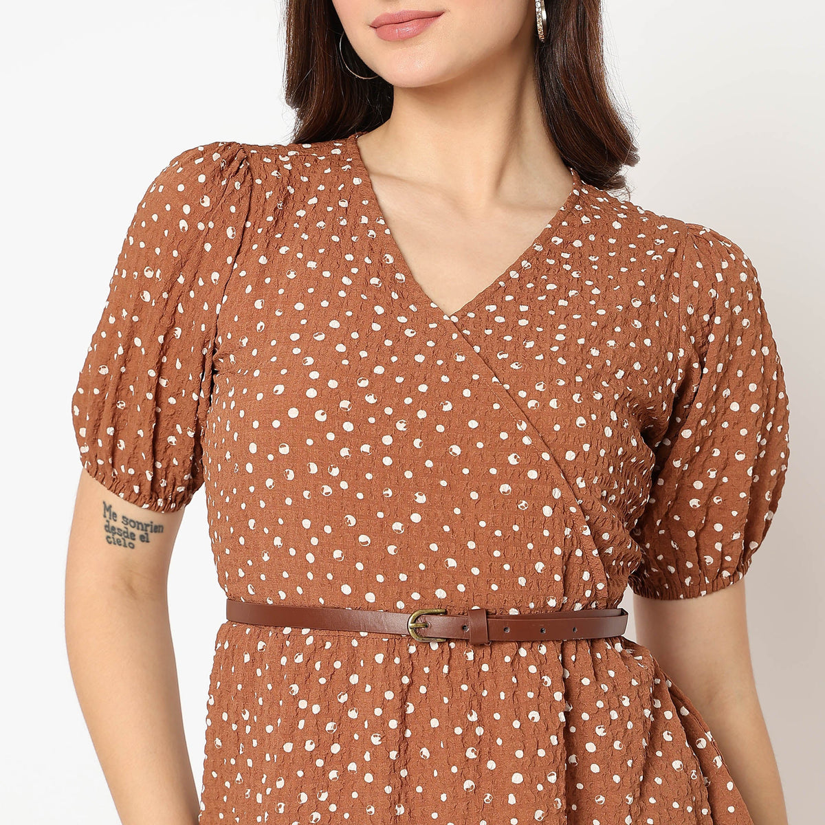 Women Wearing Regular Fit Printed Dress