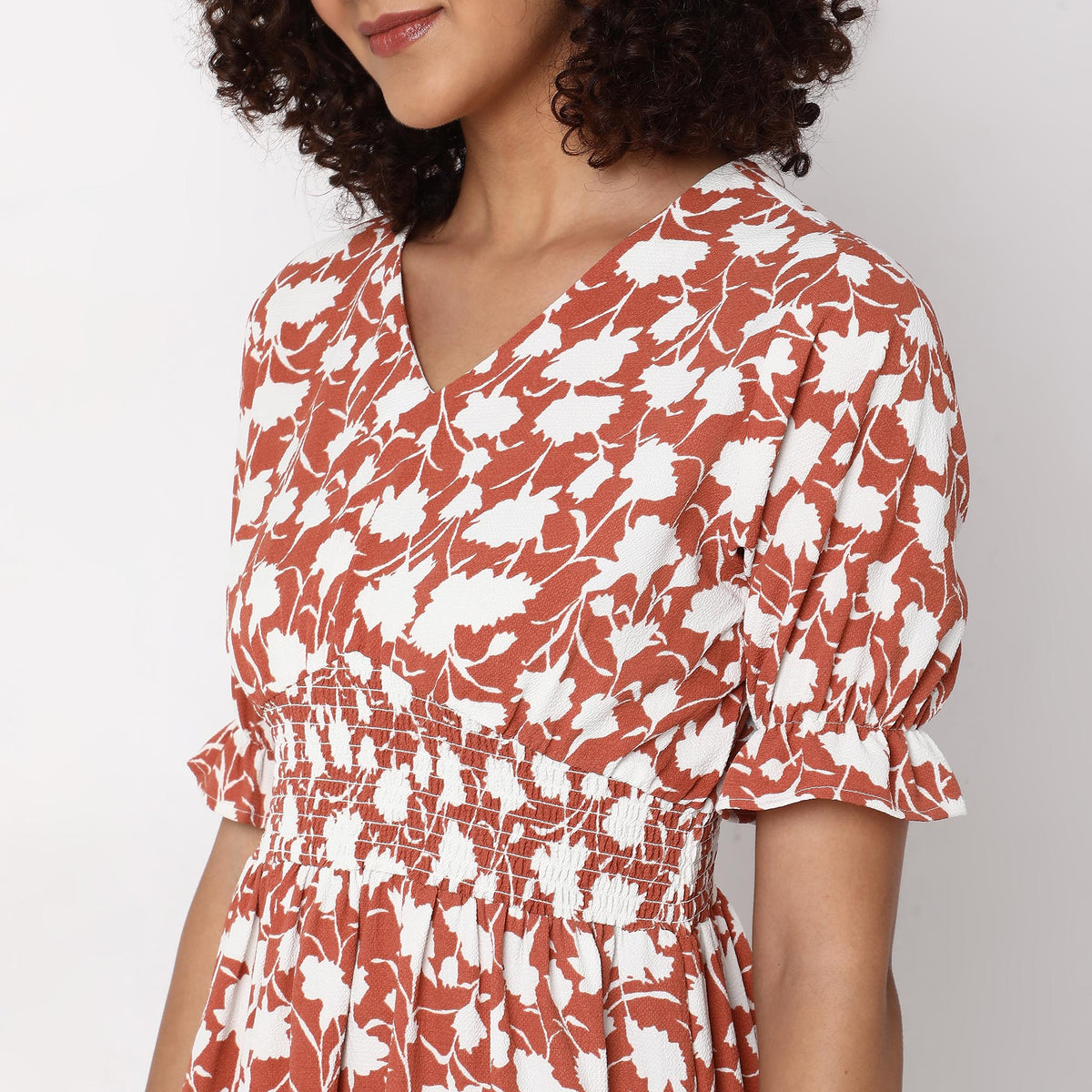 Flare Fit Printed Dress