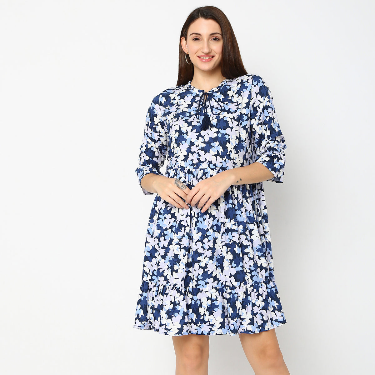 Flare Fit Floral Dress