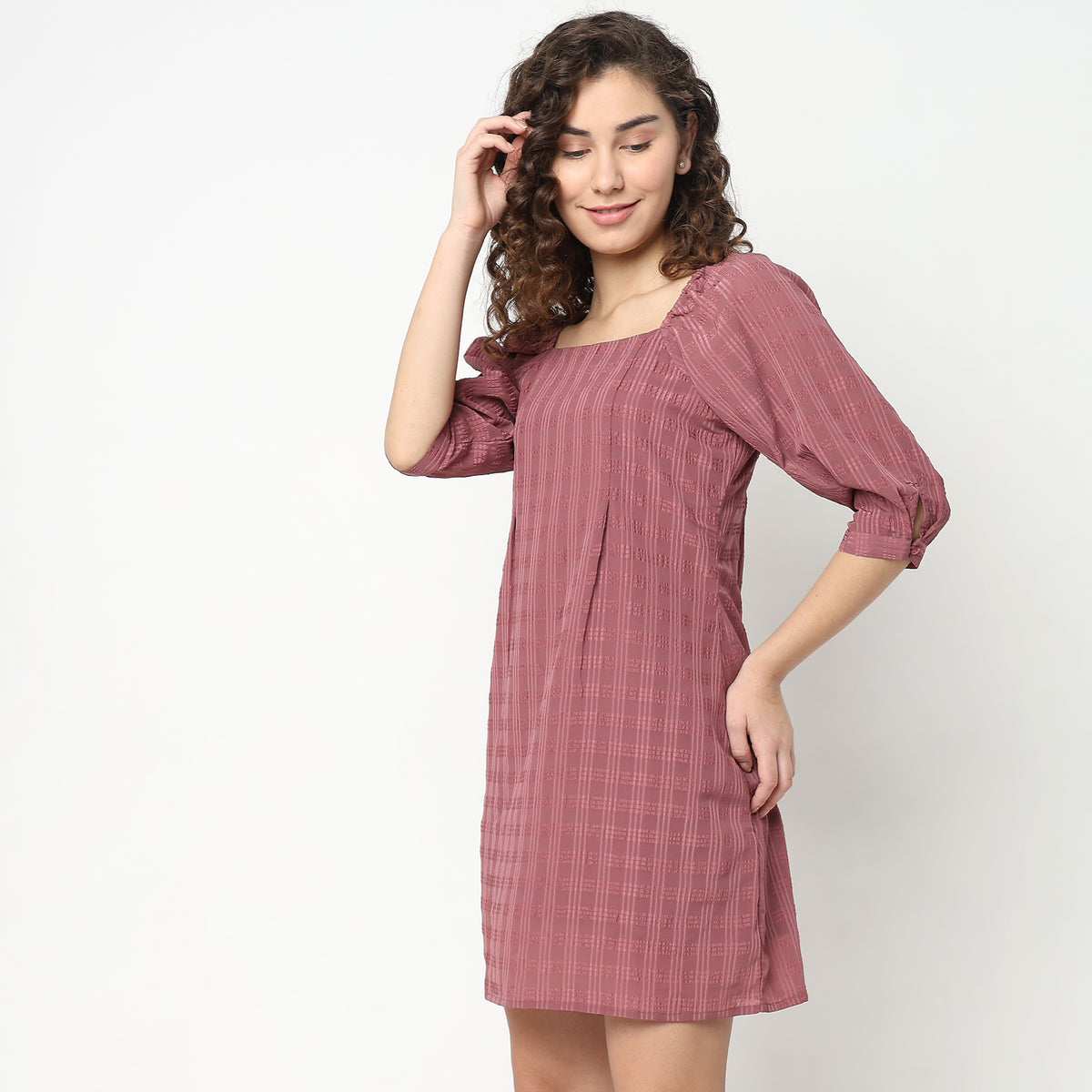 Regular Fit Self Dress