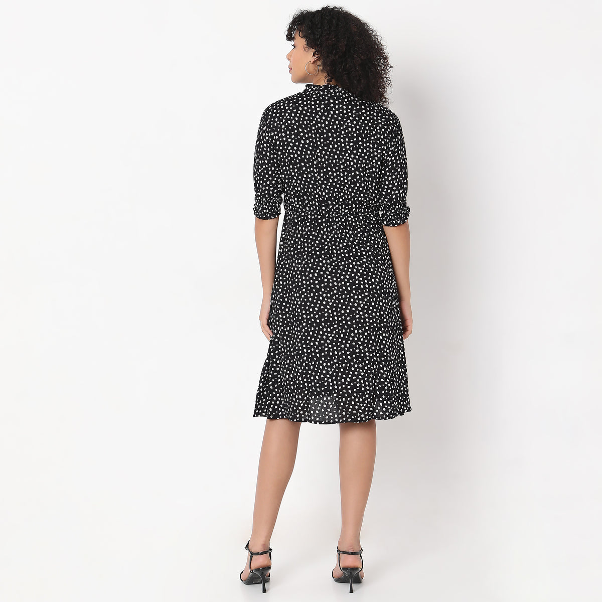 Flare Fit Polka Dot Dress