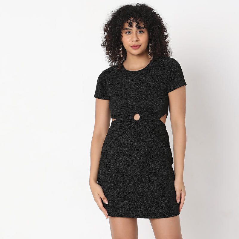 Slim Fit Solid Dress