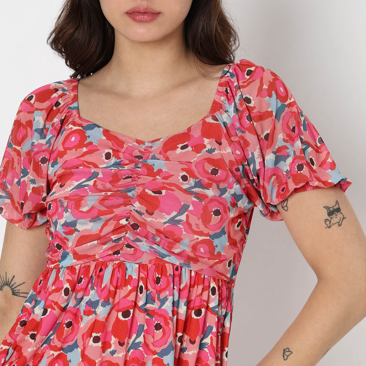 Flare Fit Printed Dress