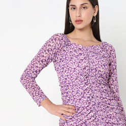 Slim Fit Printed Dress