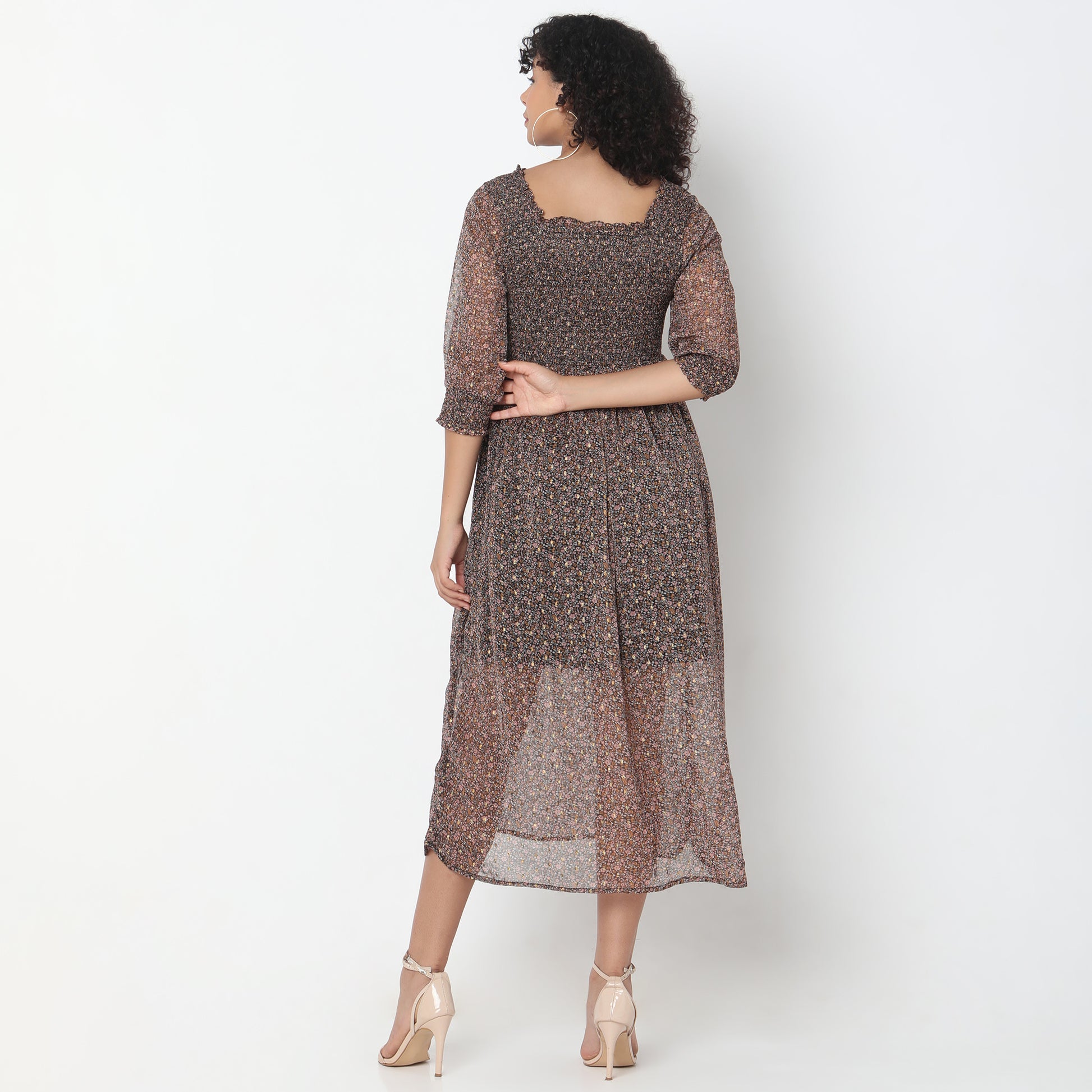 Regular Fit Floral Dress