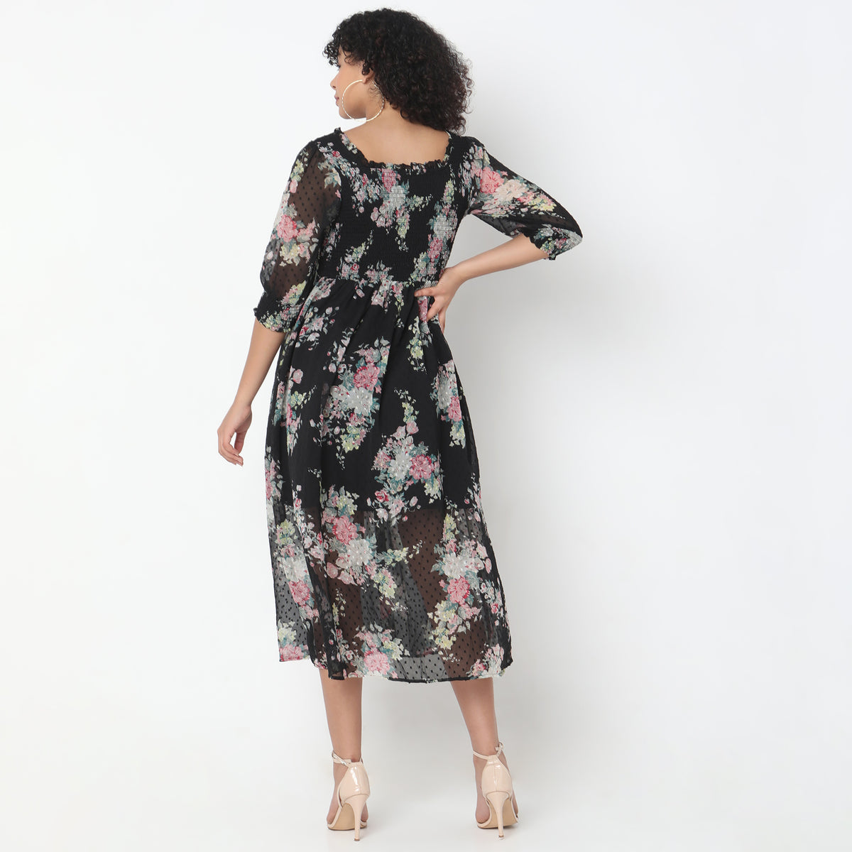 Regular Fit Floral Dress