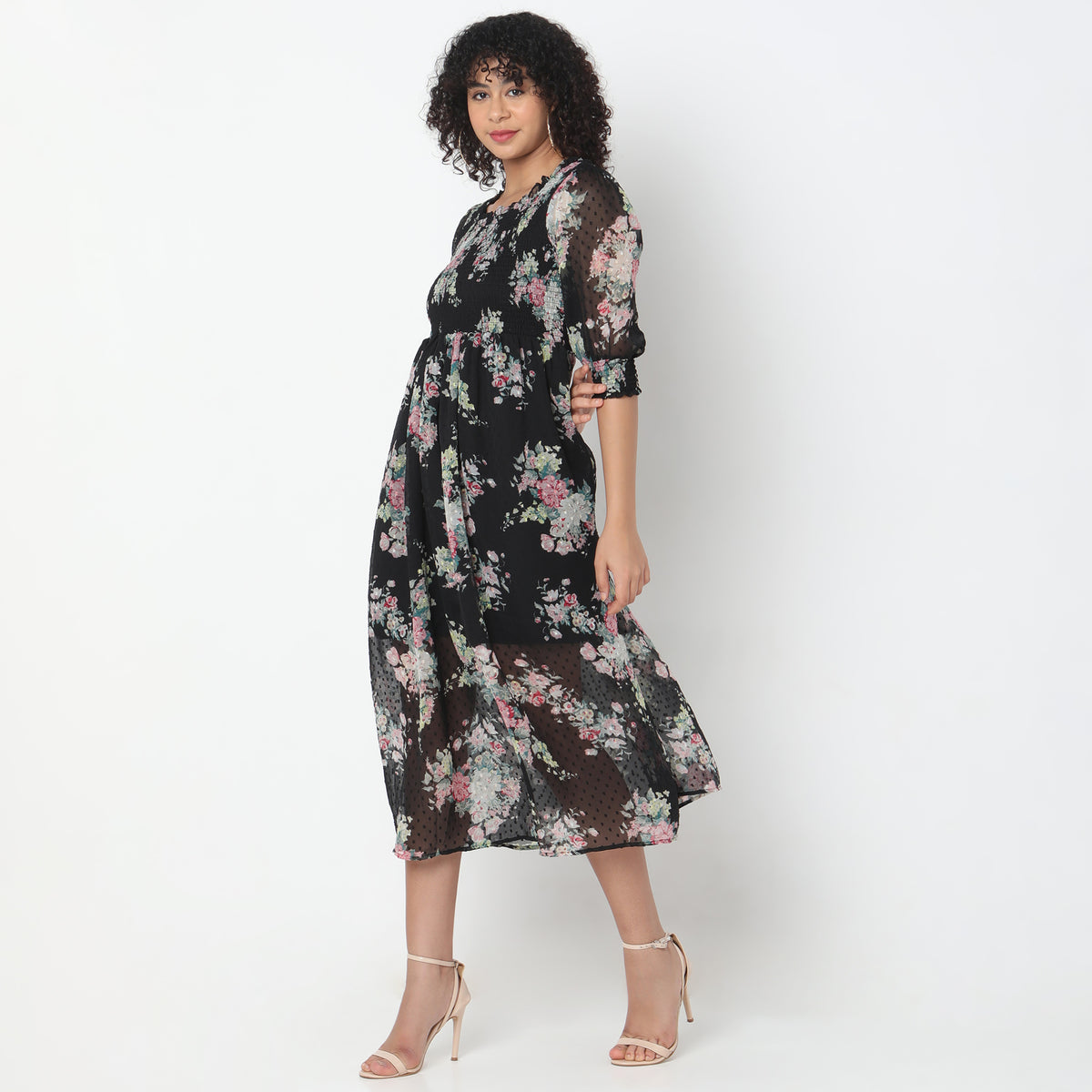 Regular Fit Floral Dress