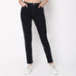 Skinny Fit Solid Mid Rise Jeans