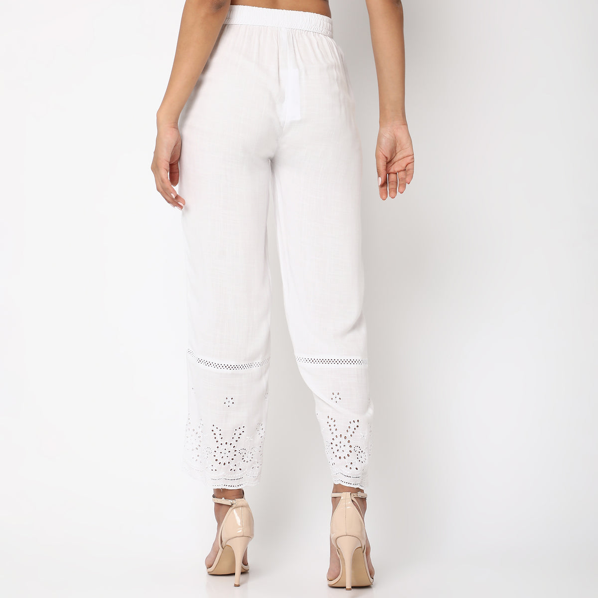 Regular Fit Embroidered Ethnic Pants