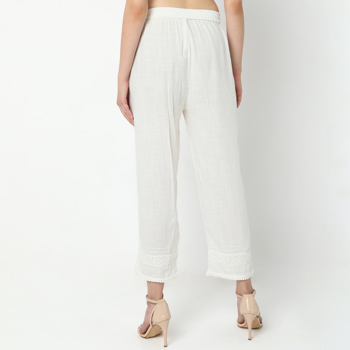 Straight Fit Solid  Ethnic Pants